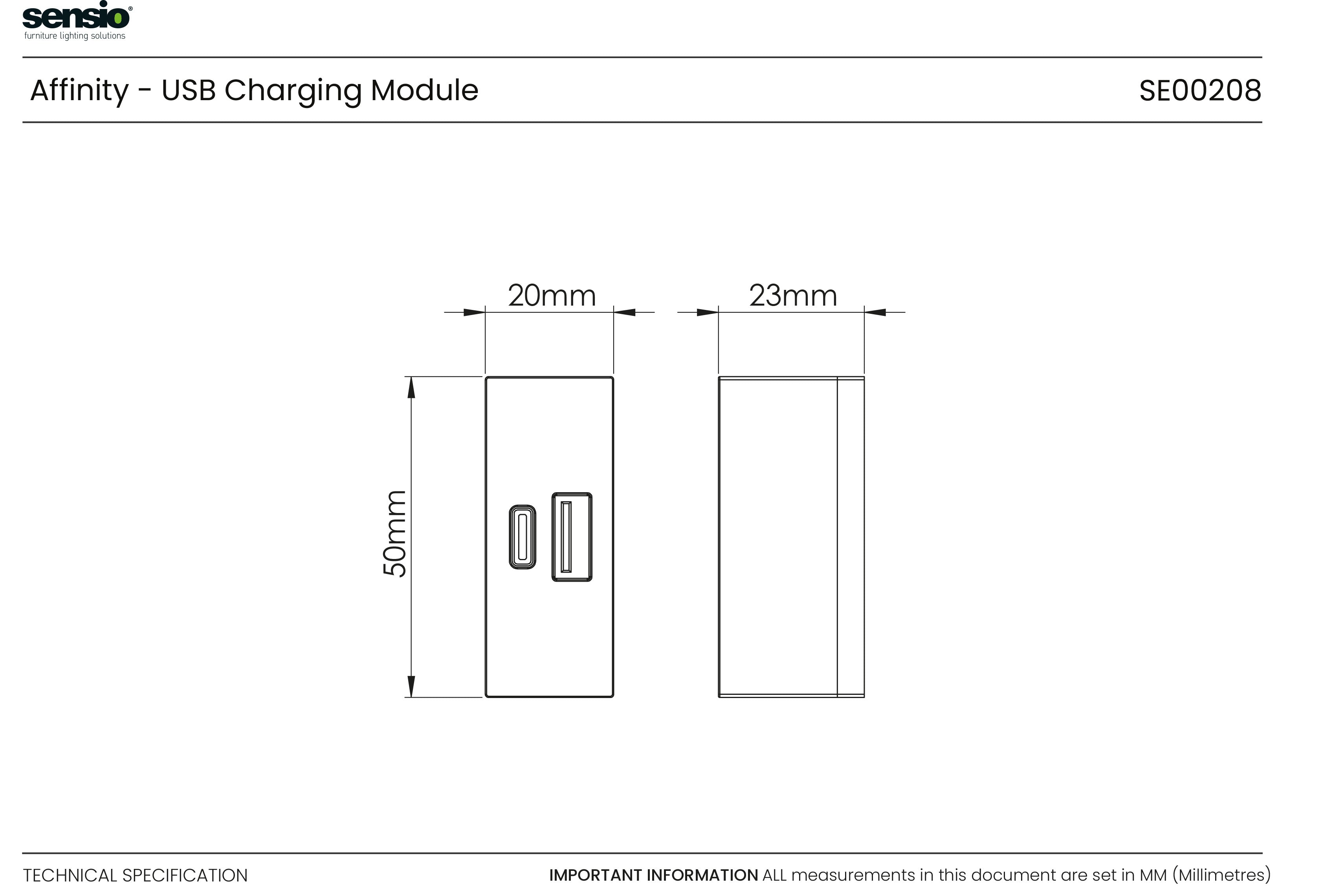 Affinity - USB/ USB-C Charging Port