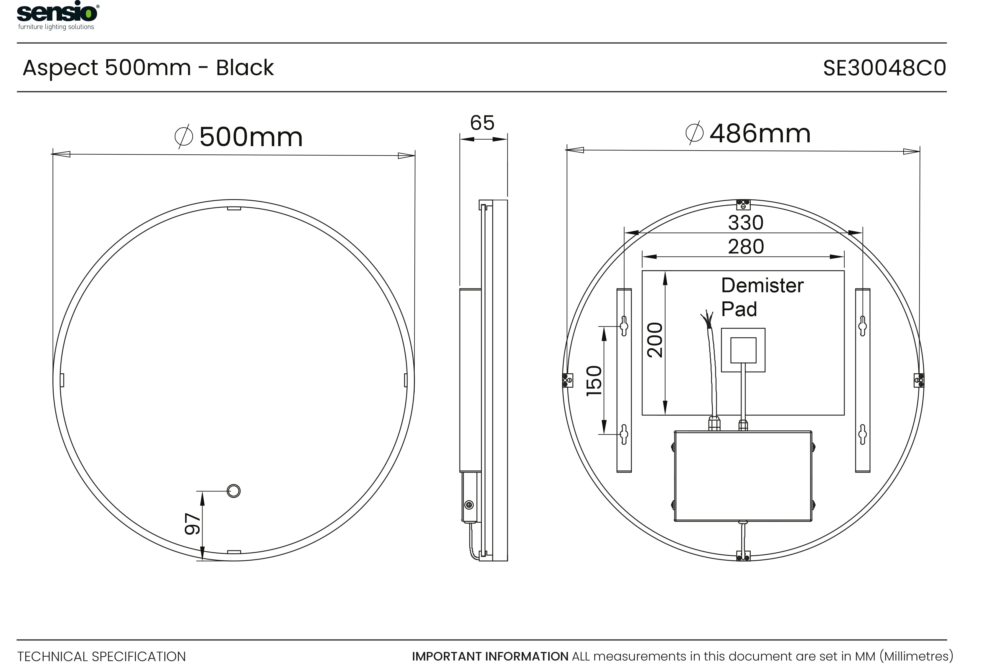 #Finish_Black #Size_500mm