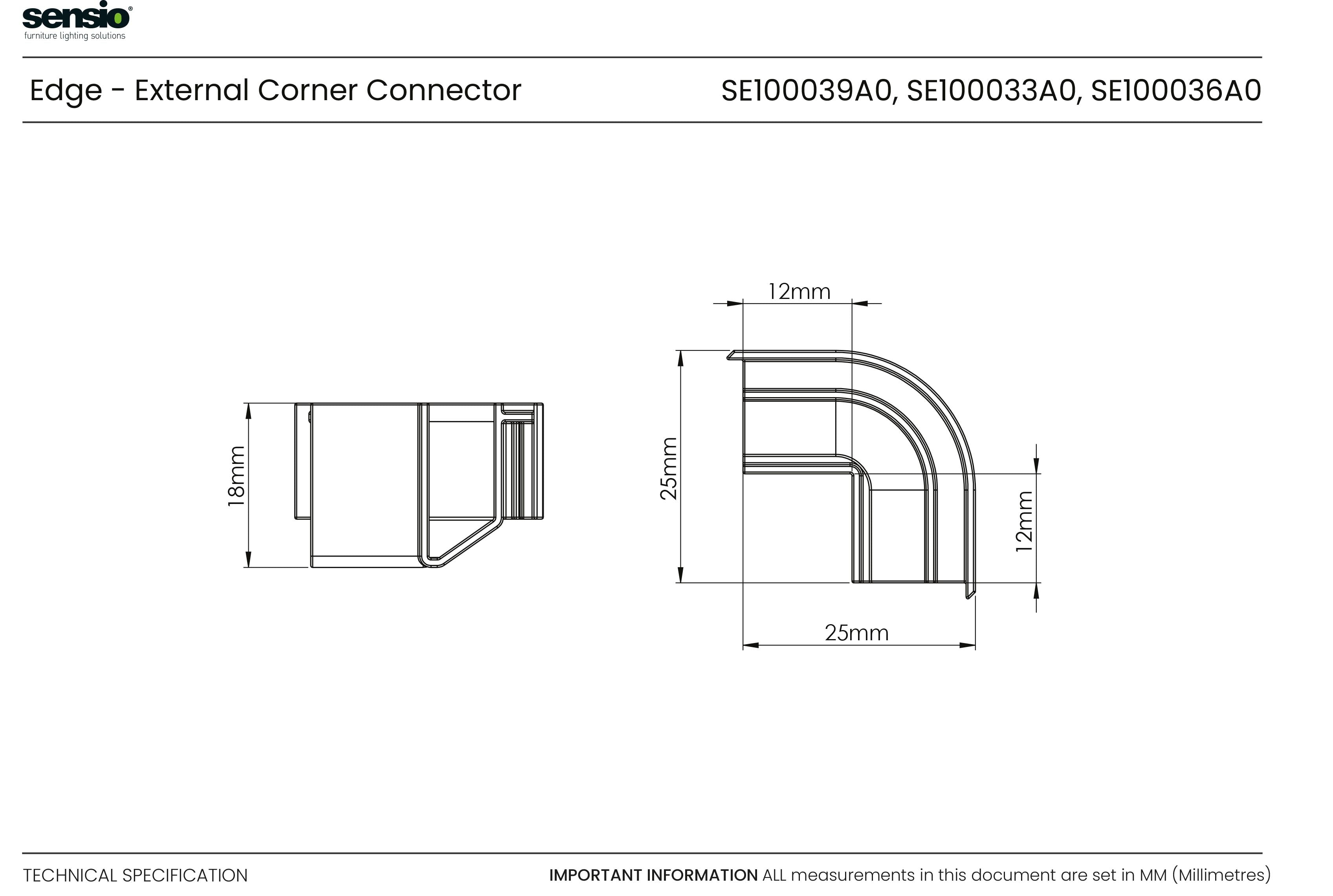 Edge™ - External Corner Connector