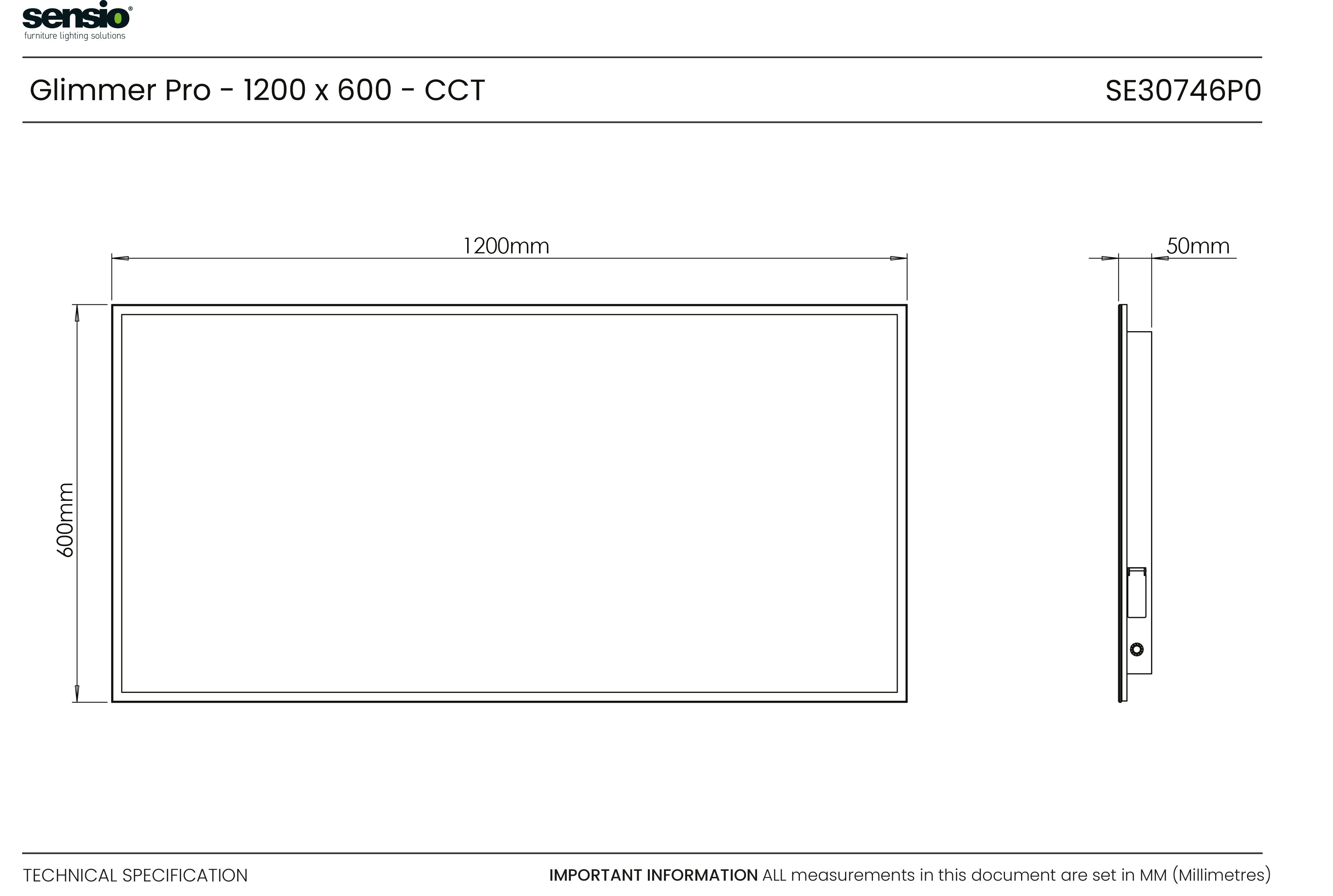 Glimmer Pro #size_1200mm x 600mm