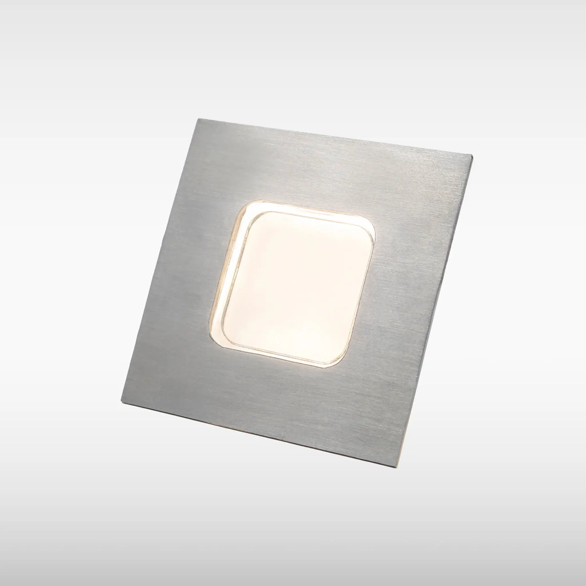 Luce TrioTone square stainless steel plinth light