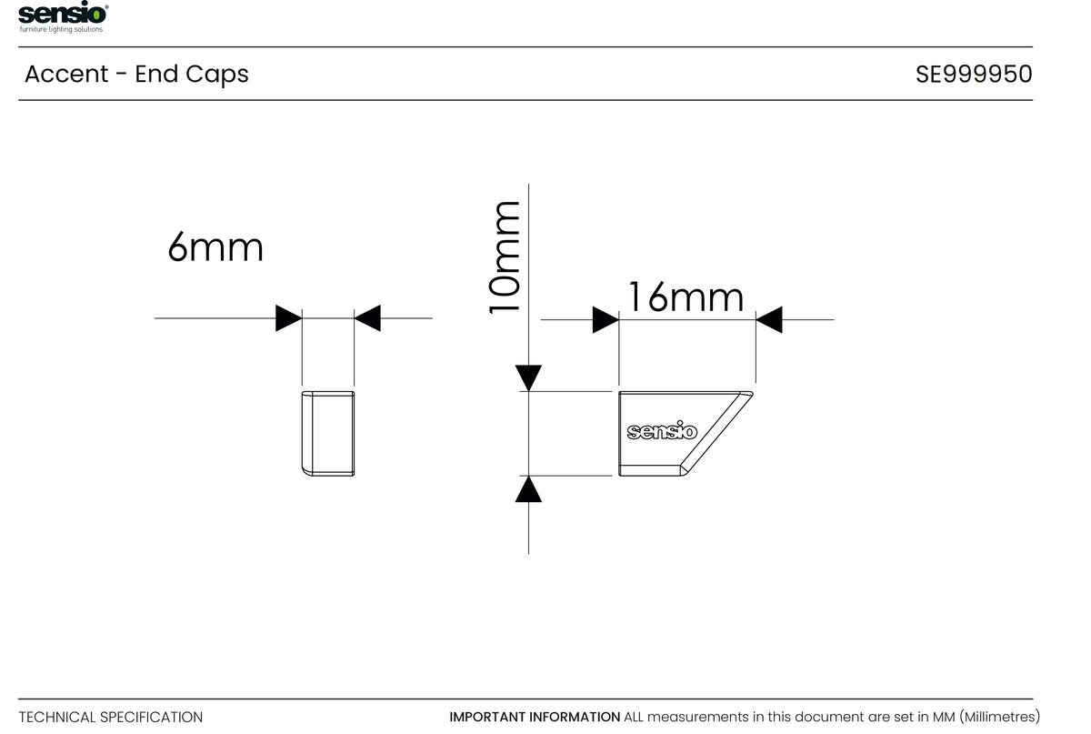 Technical drawing for Accent™ End Cap Set