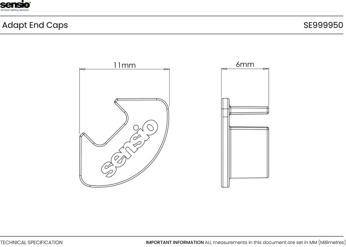 Technical drawing for Adapt™ End Cap Set