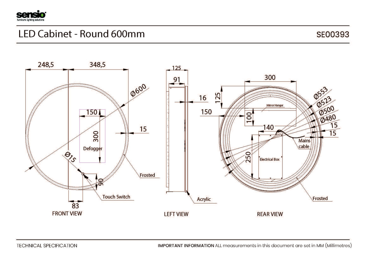 Technical drawing for Aurelia Round