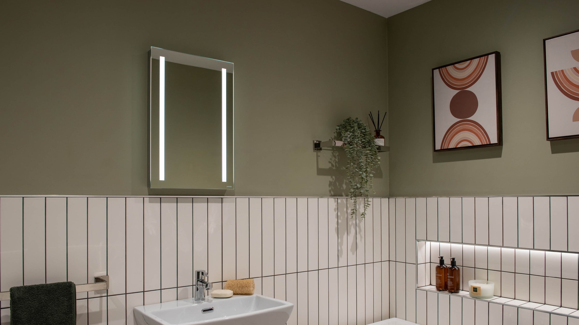 Lithium-Ion Battery Powered LED Mirrors