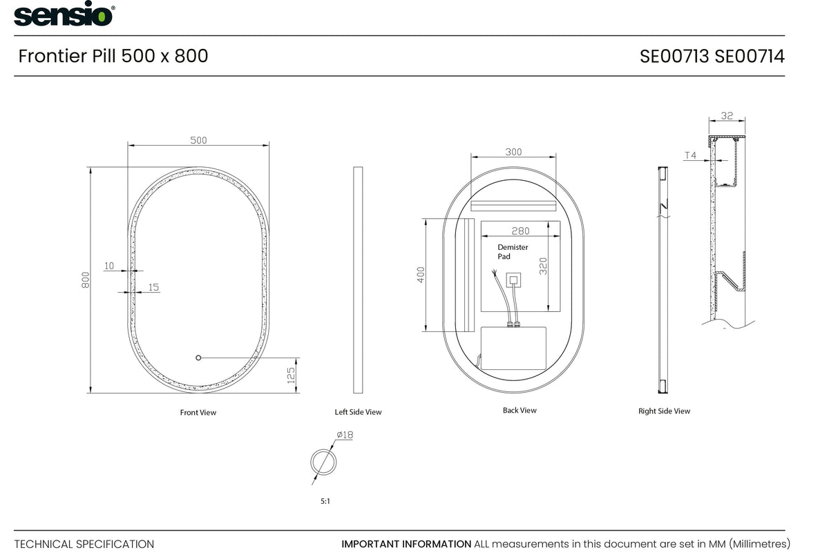 Technical drawing for Frontier Pill