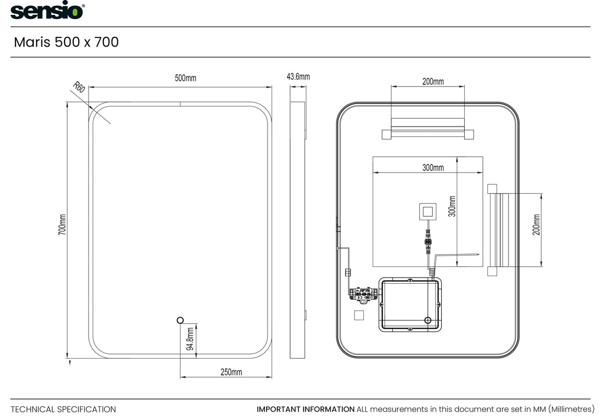 Technical drawing for Maris Rectangle