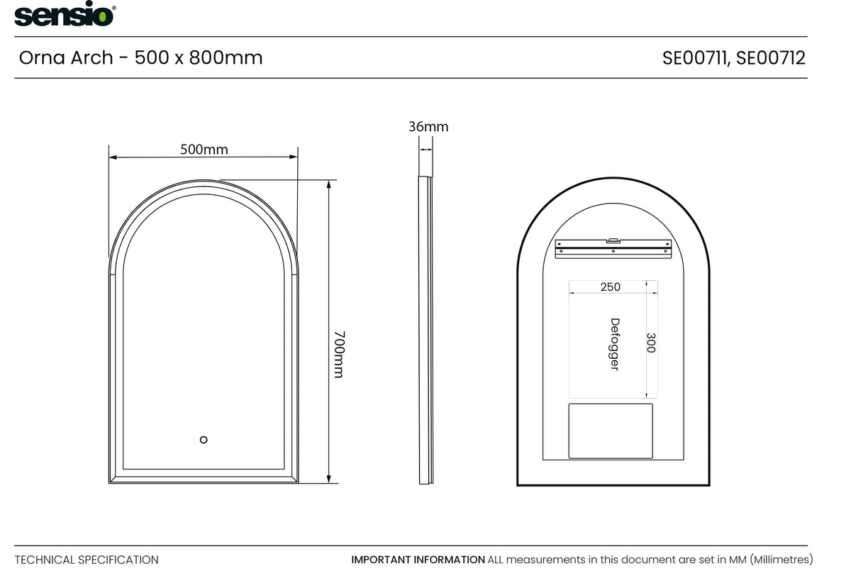 Technical drawing for Orna Arch