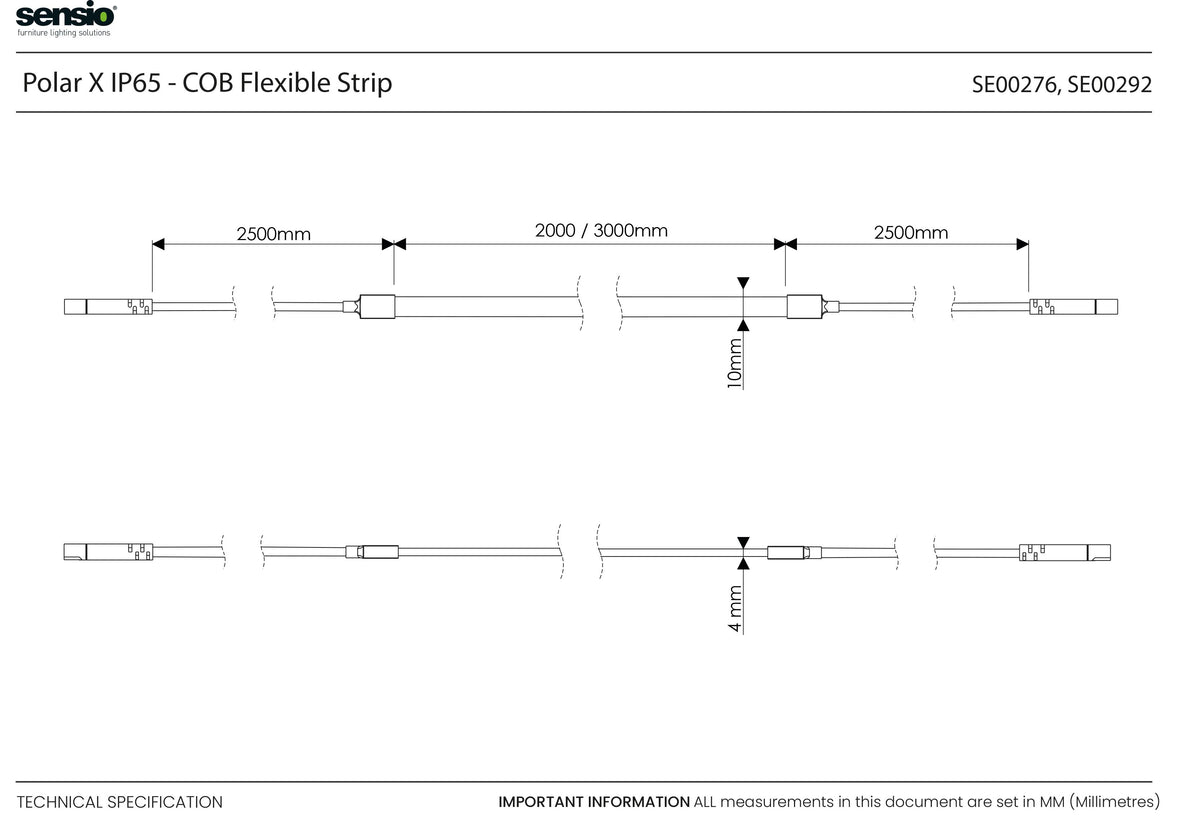 Technical drawing for Polar X IP65™