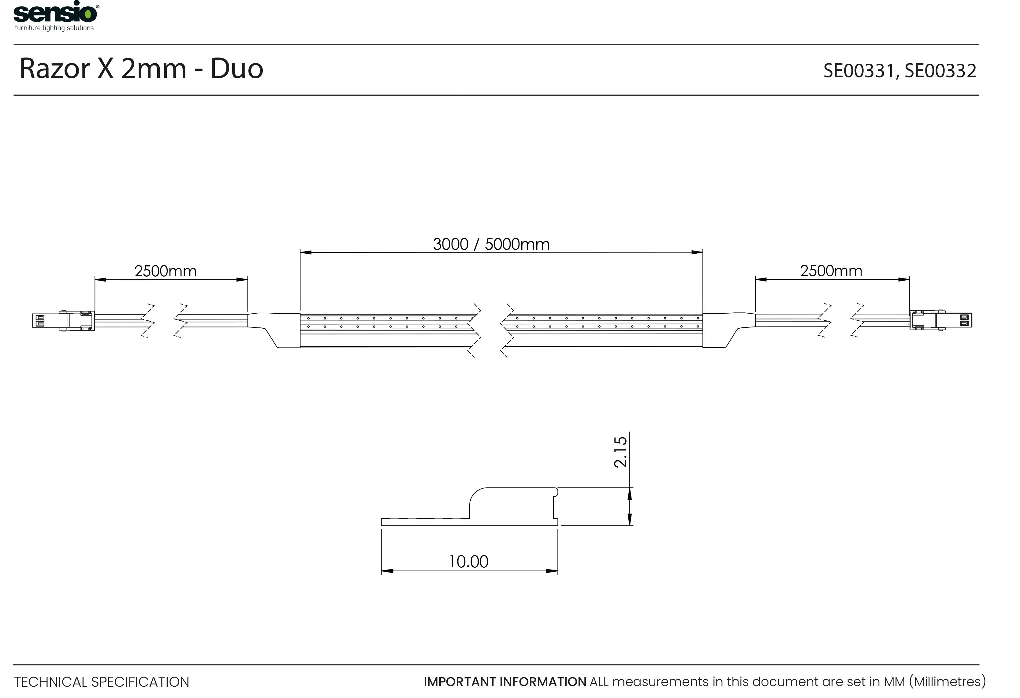 Razor X 2mm Duo™