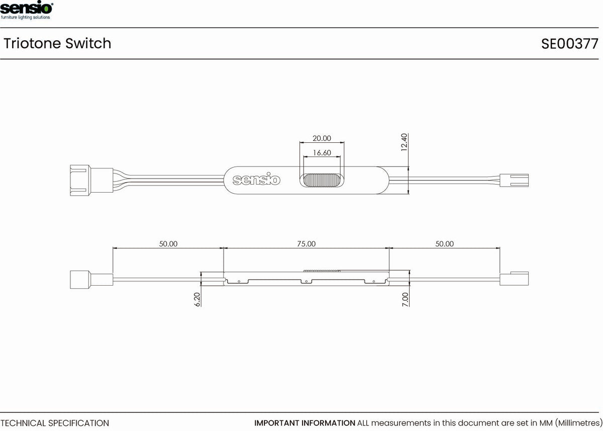 TrioTone® Touch Switch, White