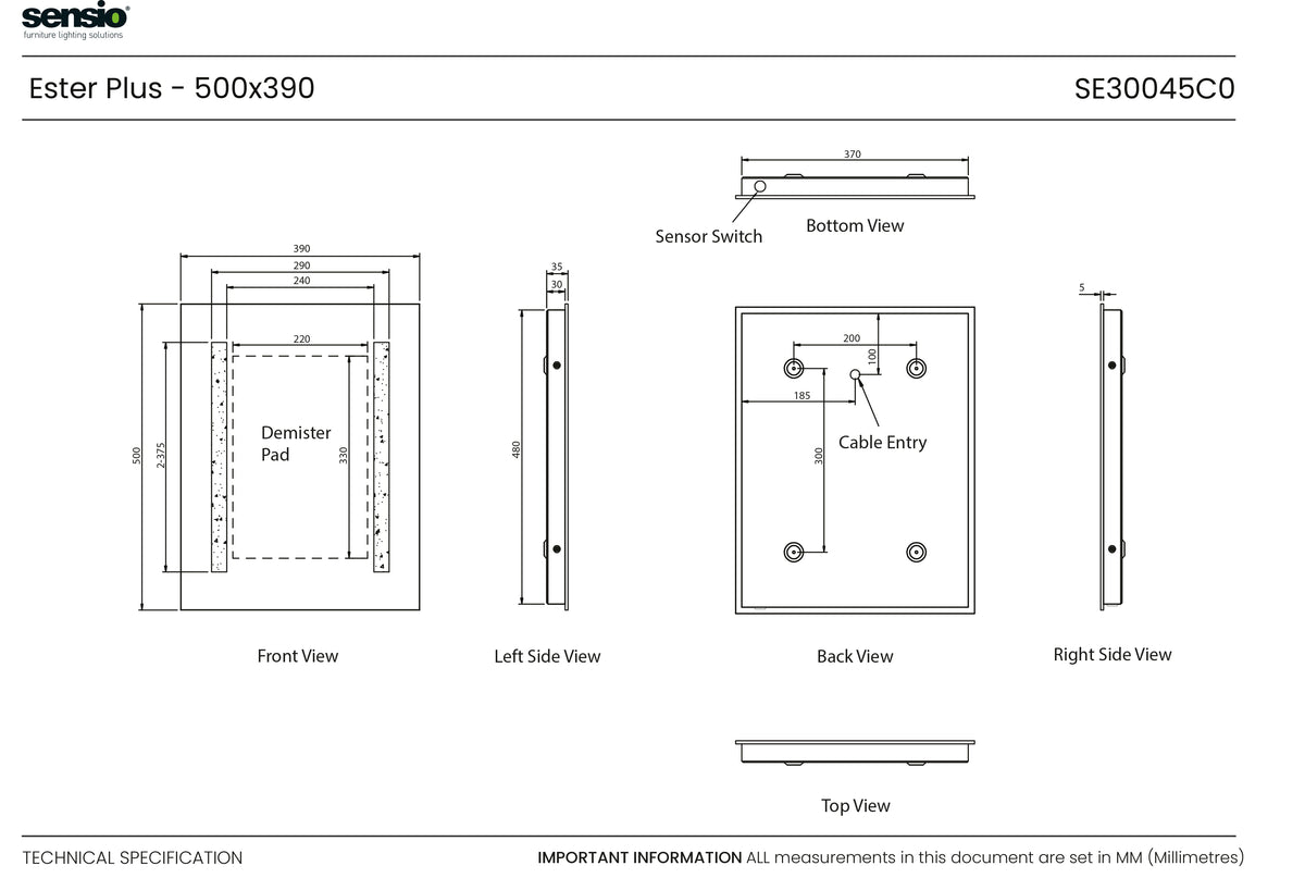 Technical drawing for Ester Plus