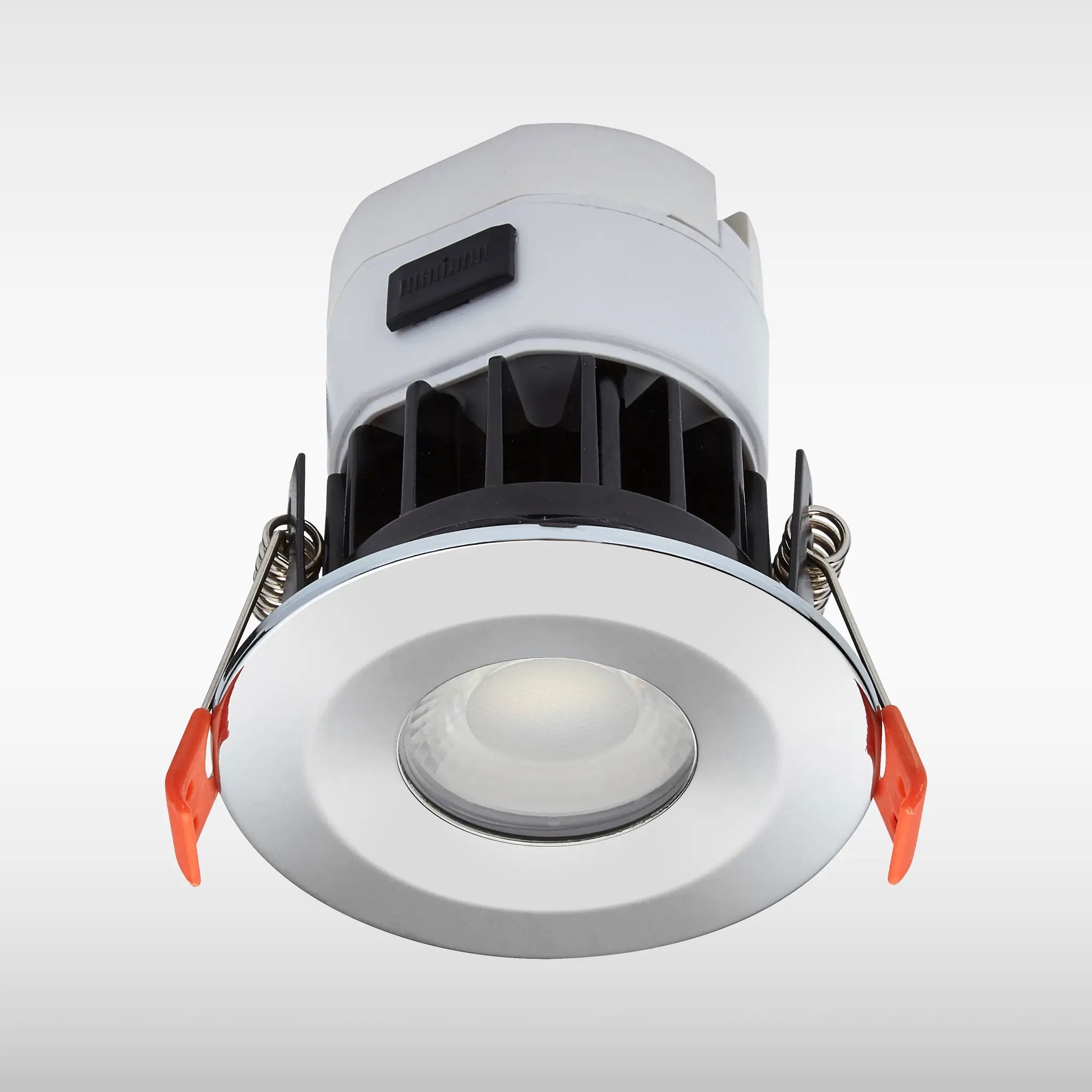 10x V-TAC 5W Fire Rated LED Dimmable Downlight - IP65 Chrome, Warm White 3000k, 500 Lumens