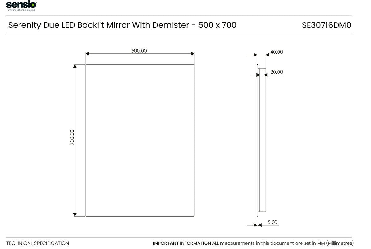 Technical drawing for Serenity Duo